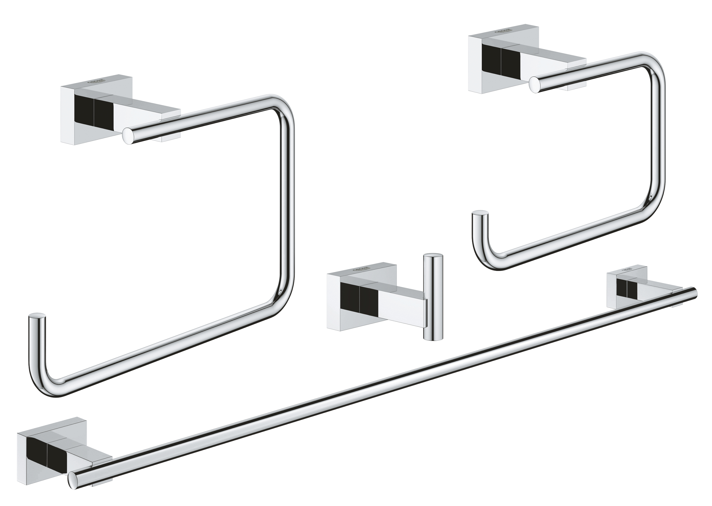 Essentials Cube Ensemble pour salle de bain principale, 4 en 1